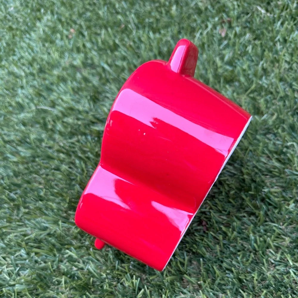 Shiny Red Heart-Shaped Dolomite Dishware Servingware Trinket Holder